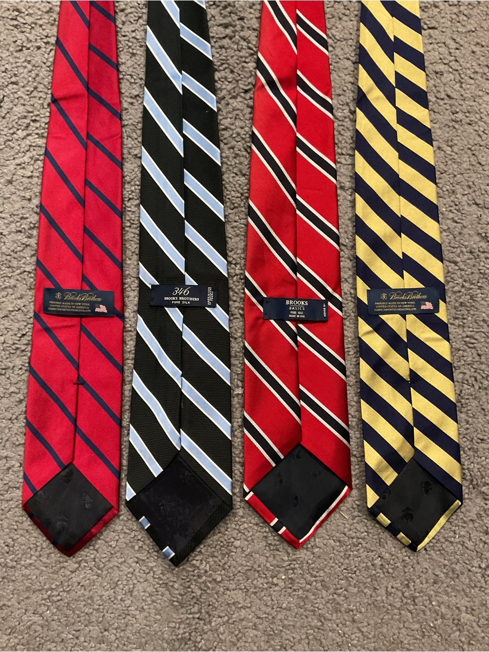 Brooks Brothers Vintage Silk Neck Tie Lot of 4 for 90’s y2k Preppy Office Golf